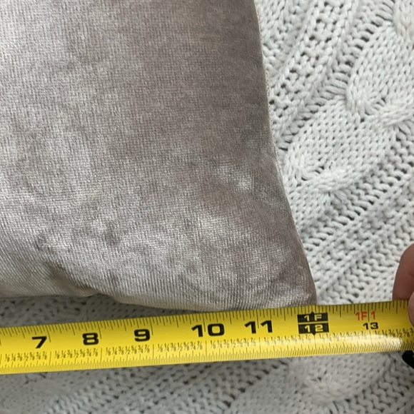 Williams Sonoma cream being champagne double sided two‎ tones accent pillow down - Picture 5 of 9